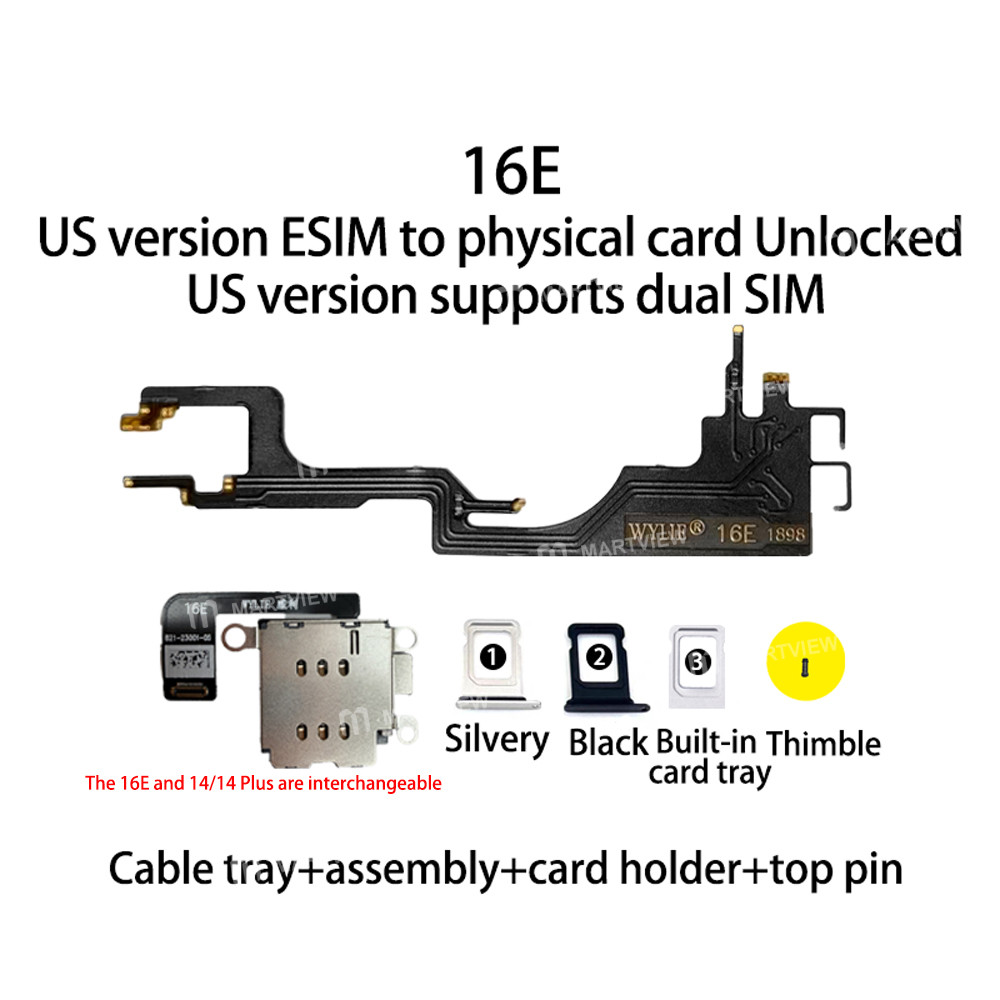 Wylie eSIM to Physical Card TMSI Unlocking Solution Supports Dual SIM Card for iPhone 16e US Version