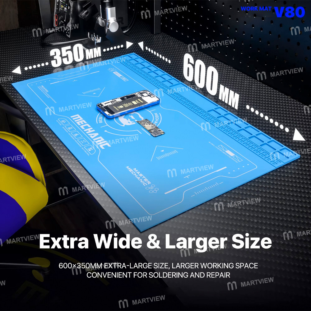 mechanic v80-35x60cm-heat-resistant-anti-corrosion-soldering-work-pad-with-parts-tray-3