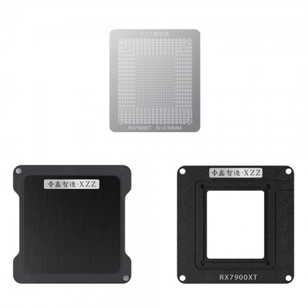 XinZhiZao 0.50mm Magnetic BGA Reballing Tin Planting Platform for AMD Radeon RX7900XT Graphics Card