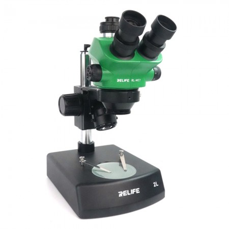 Relife RL-M5T-2L 0.7-5.0X Continuous Zoom Trinocular HD Stereo Microscope for PCB Repair Welding