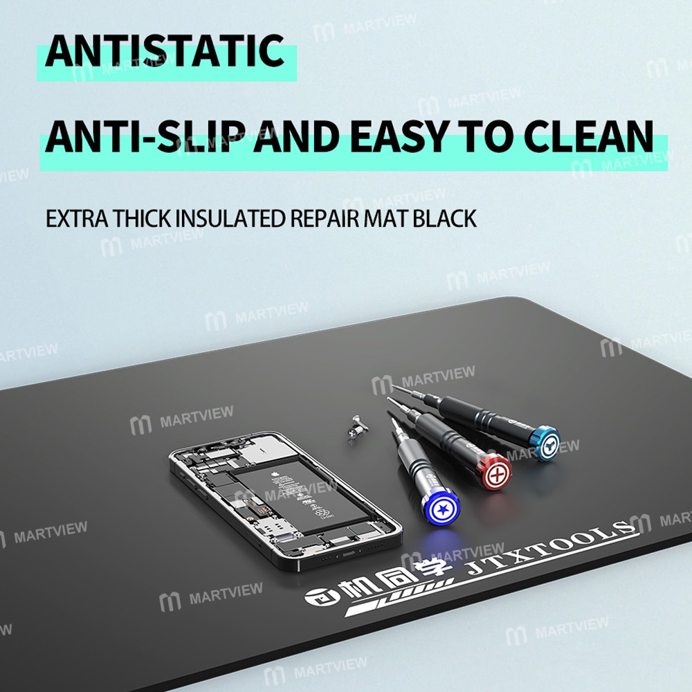 jtx tp-5-5mm-antistatic-anti-slip-extra-thick-insulated-repair-black-silicone-pad-8