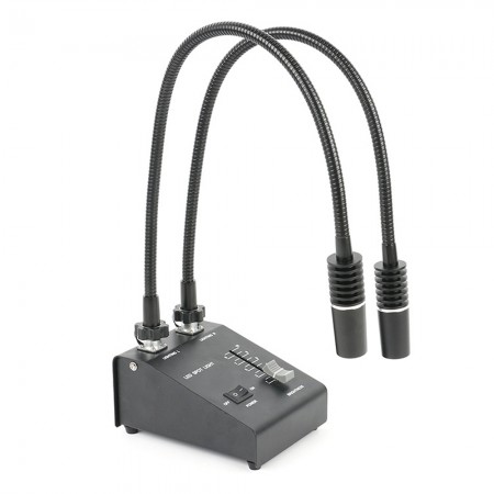 3W x 2 3200K Dual LED Gooseneck Illuminate Lamp for Industry Stereo Microscope