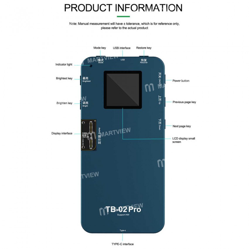 Relife TB-02 PRO Smart Screen Tester Set for Huawei P10 / P20 / P20P / P30 / P40 / Mate9 / Mate10 Pr