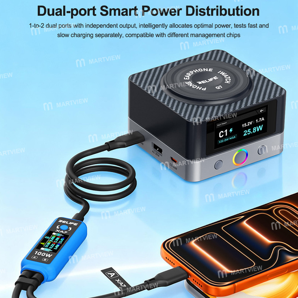 relife xa7-100w-type-c-digital-display-1-to-2-fast-charging-cable-for-iphone-android-9