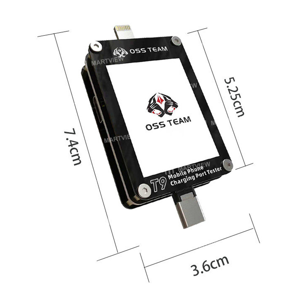 oss t9-smart-hd-display-lightning-type-c-tail-plug-tester-for-apple--android-phones-7