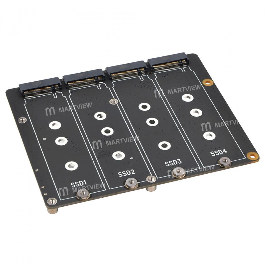 x1011 4-port-pcie-to-m2-nvme-ssd-hard-disk-expansion-board-for-raspberry-pi-5-5