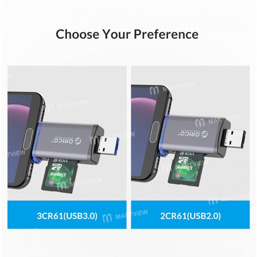 Orico 2CR61 / 3CR61 6-in-1 Portable Card Reader