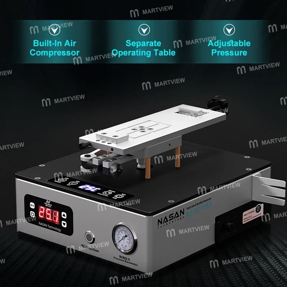 nasan na-b2-pro-2-in-1-8-inch-multi-function-bubble-remover-separator-machine-built-in-air-compresso