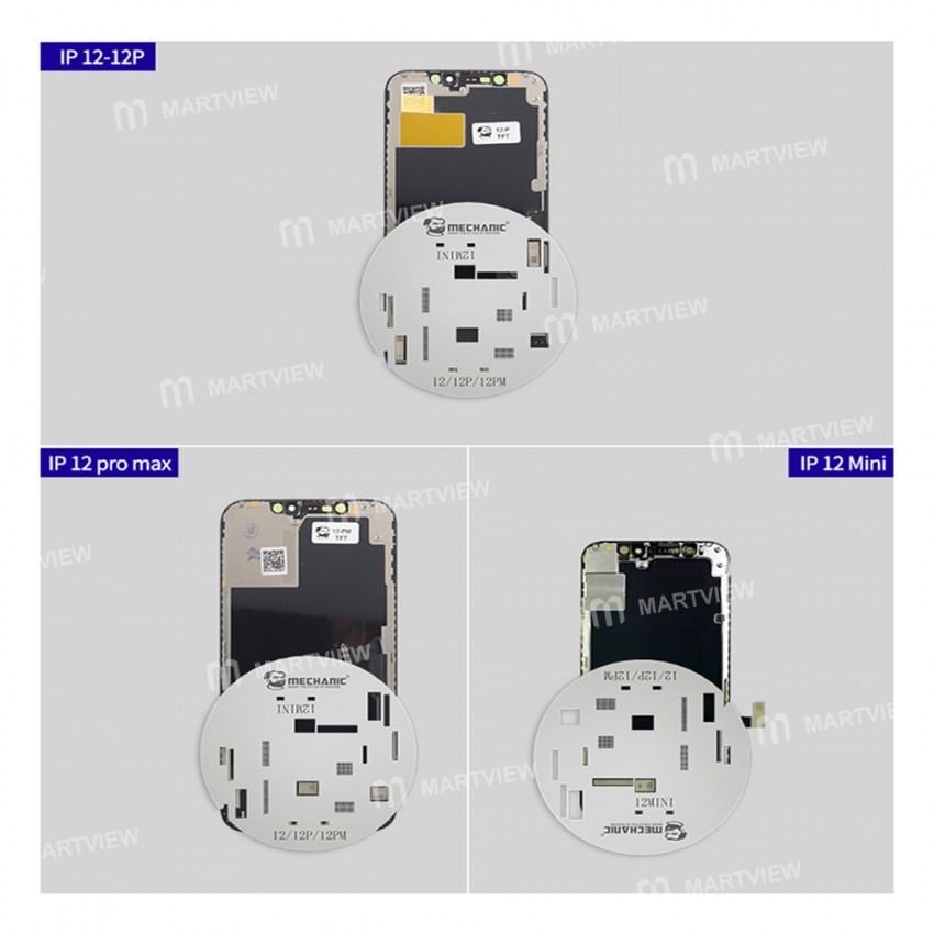 Mechanic UFO Series LCD Screen Protection Planting Tin Steel Stencil for iPhone 11 to 13 Pro Max