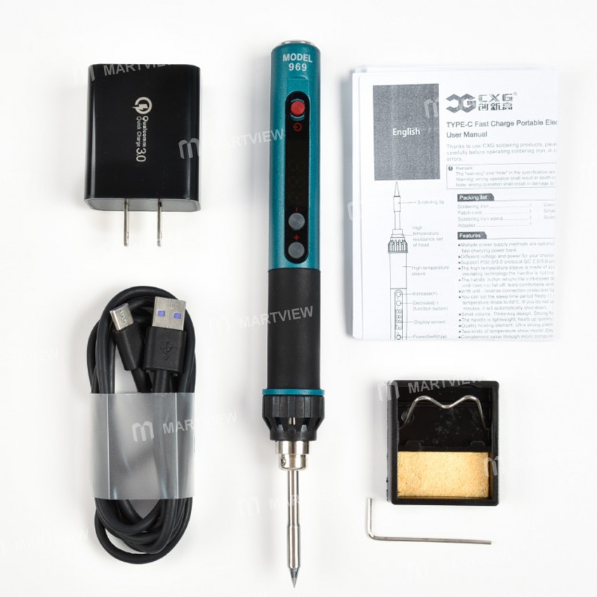 cxg 969-portable-type-c-constant-temperature-cnc-electric-soldering-iron-13