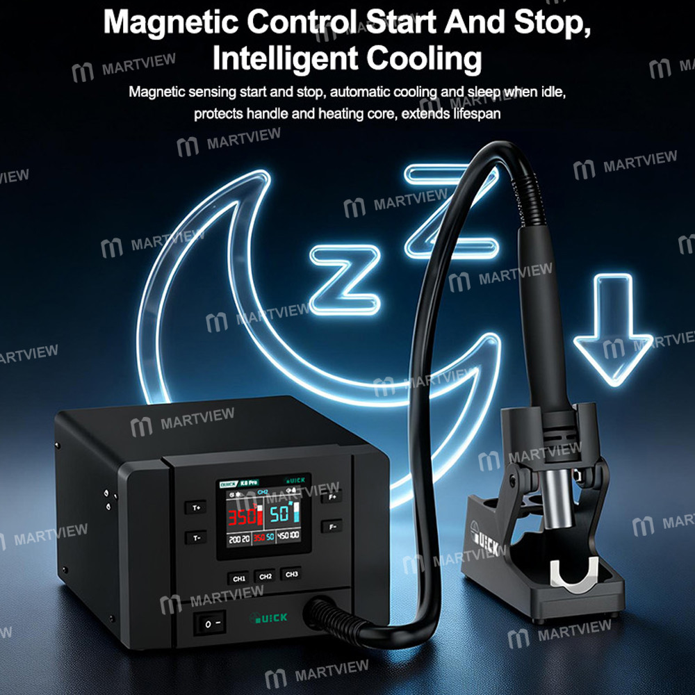 quick k8-pro-1000w-intelligent-hot-air-rework-station-for-chip-level-repair-pcb-assembly-work-11
