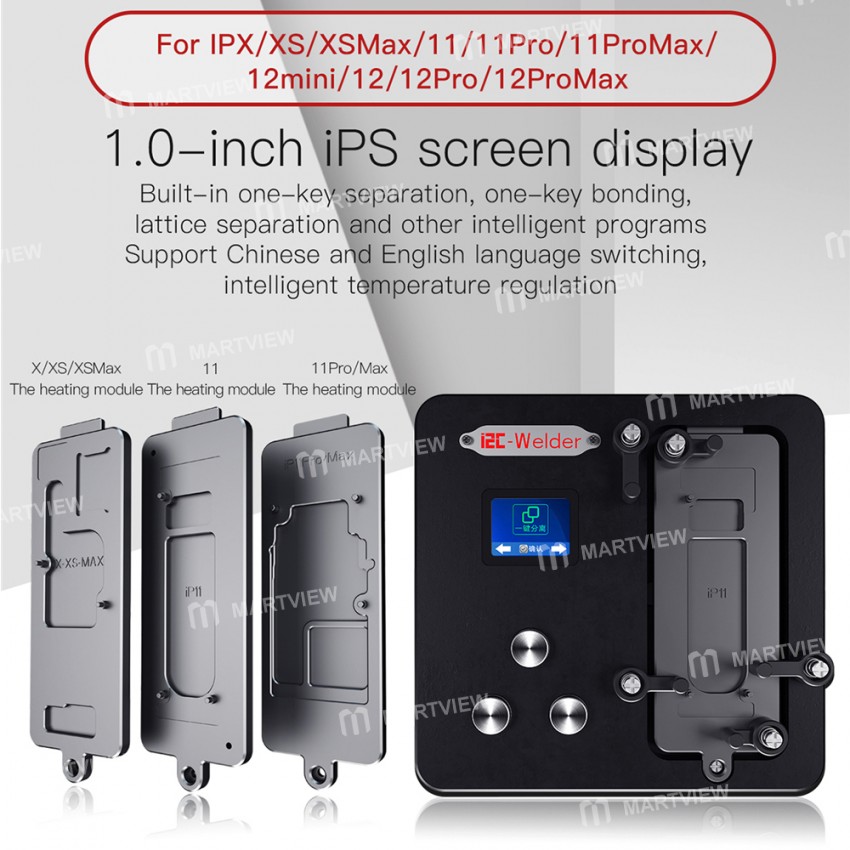 i2C Intelligence Double Layers Pre-heating Rework Station for iPhone X-12Pro Max Motherboard Repair