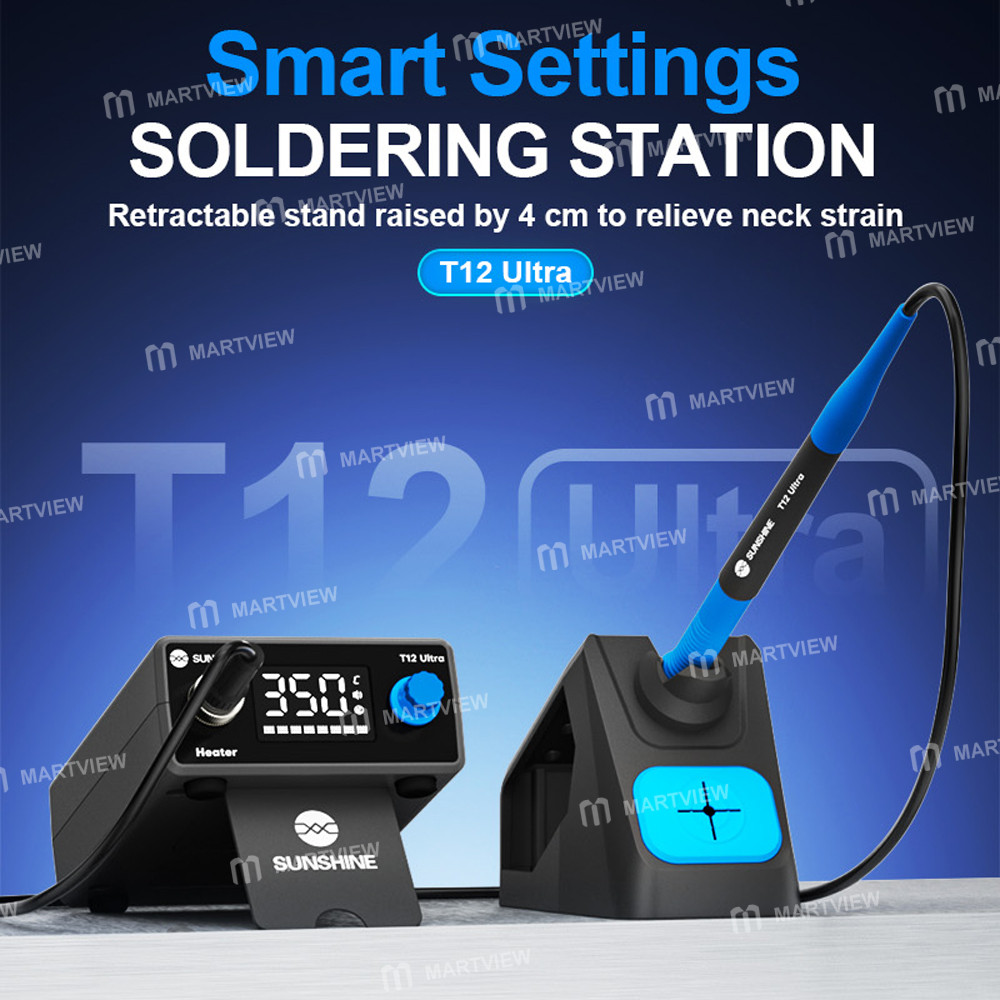 sunshine t12-ultra-smart-settings-soldering-station-with-retractable-stand-to-relieve-neck-strain-8