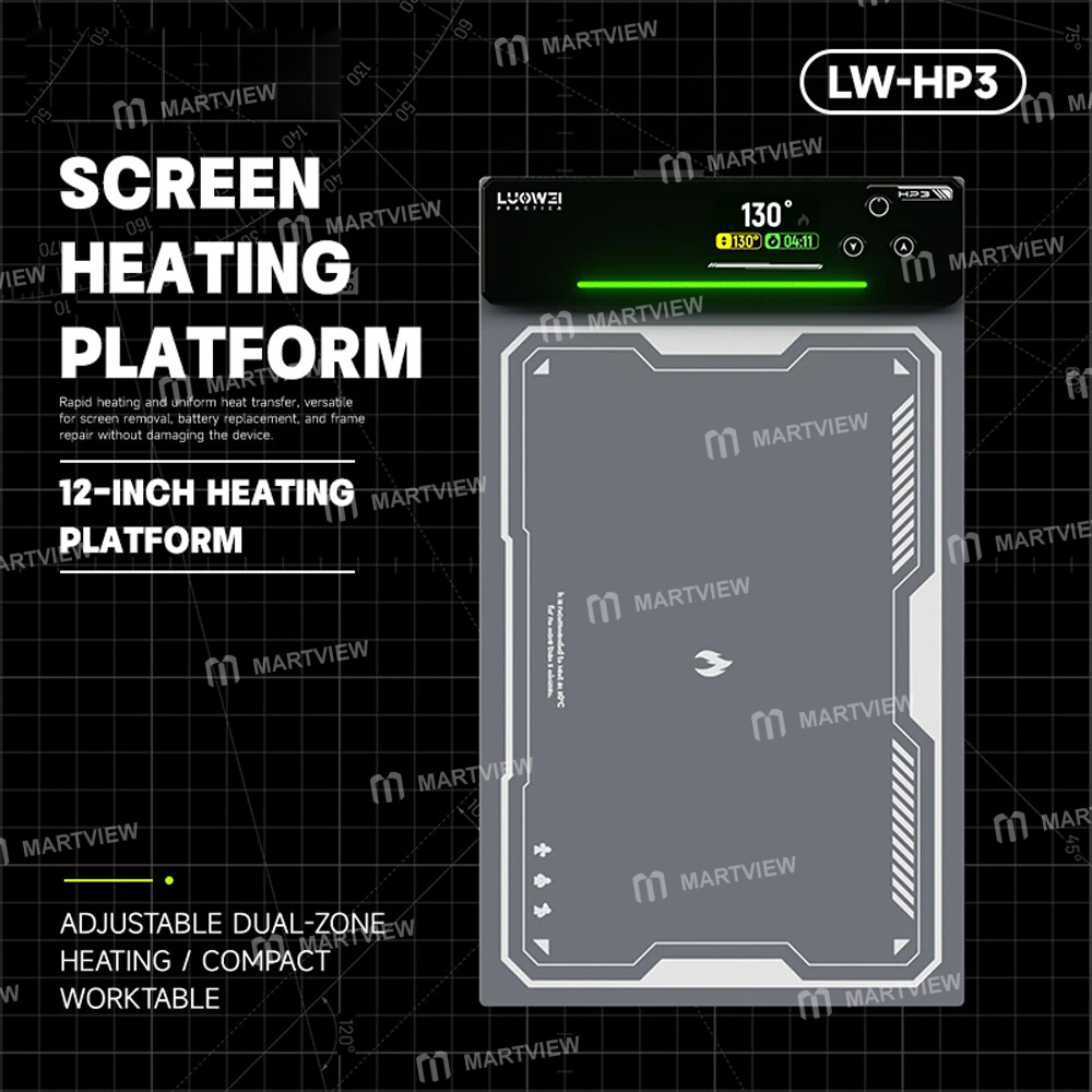 luowei lw-hp3-12-inch-lcd-screen-heating-separation-soft-silicone-pad-2