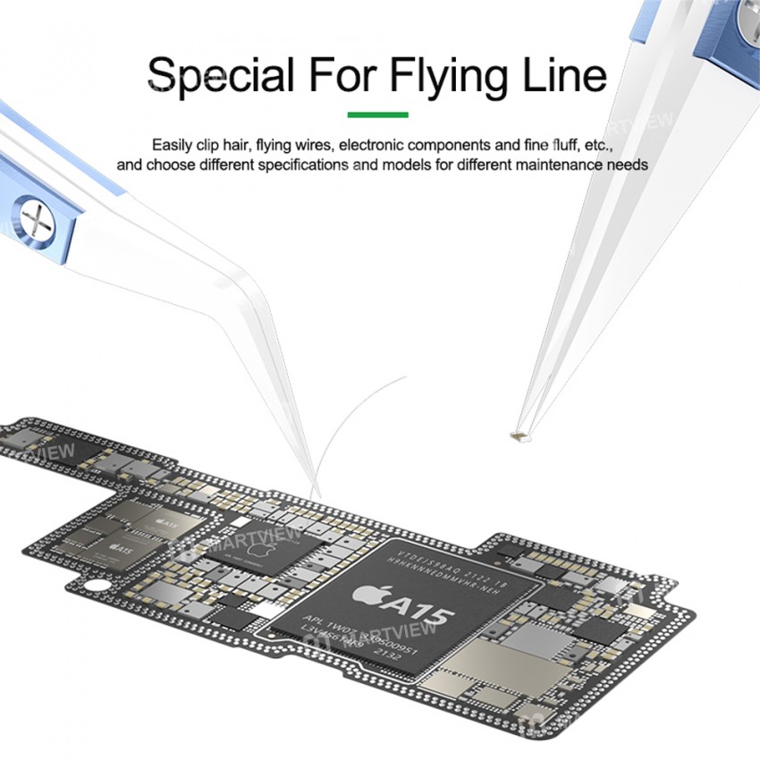 relife rt-11e-15e-anti-static-resistant-ceramic-precision-fly-leads-tweezers-for-mobile-phone-repair