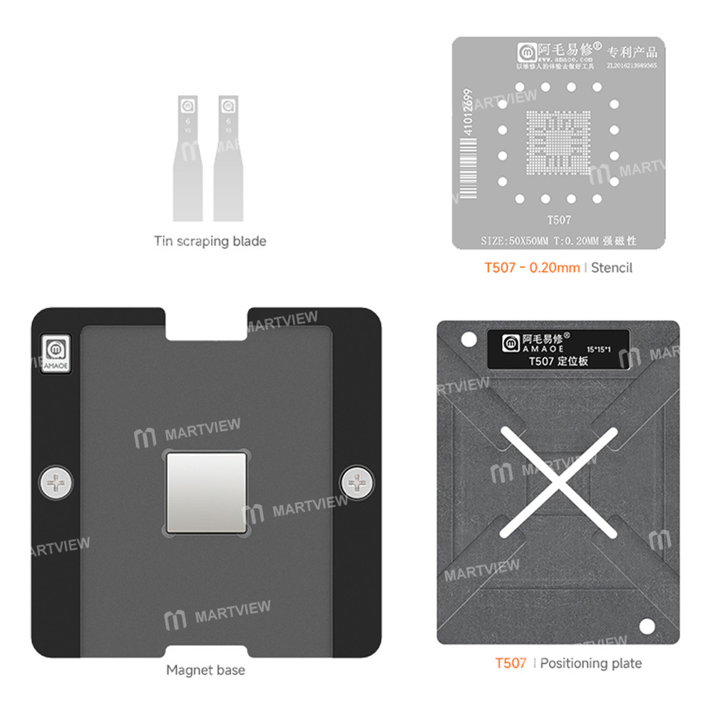 amaoe 020mm-allwinner-t507-embedded-arm-core-board-automotive-soc-chip-bga-reballing-stencil-platfor