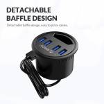 Orico DESK-4U Desktop Grommet USB 3.0 HUB with Headphone Microphone Ports Support OTG