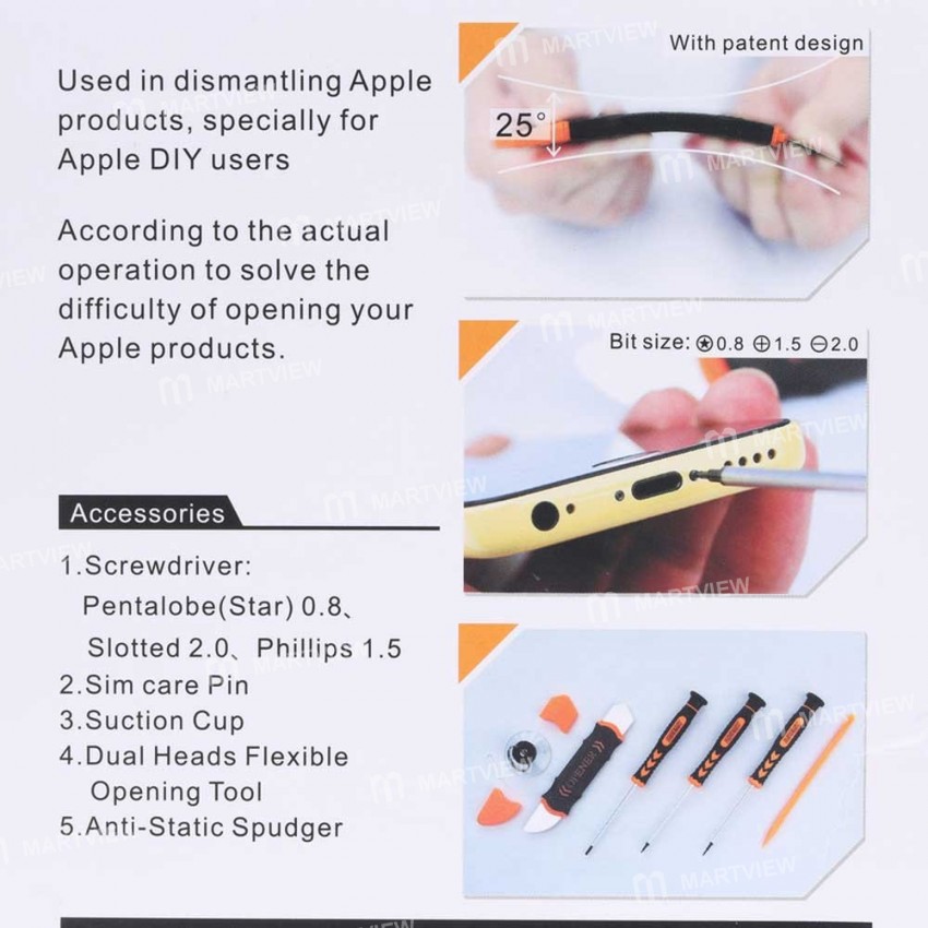 JAKEMY JM-I84 7 in 1 Professional Opening Tools Precision Screwdrivers Set for Mobile Phones Tablets
