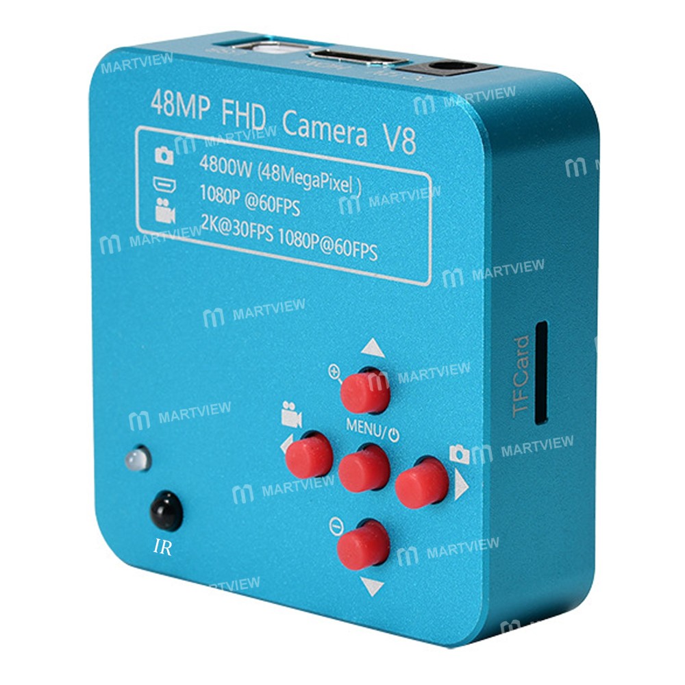 48MP HDMI USB 60FPS Microscope Camera with Adjusting Bracket 130X C-mounting Lens