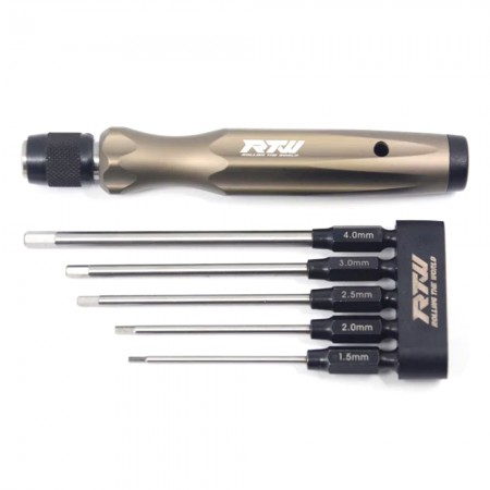 RTW 5-in-1 High Speed Steel Hexagon Socket Head Screwdriver Set for Drone / Model Airplane Repair