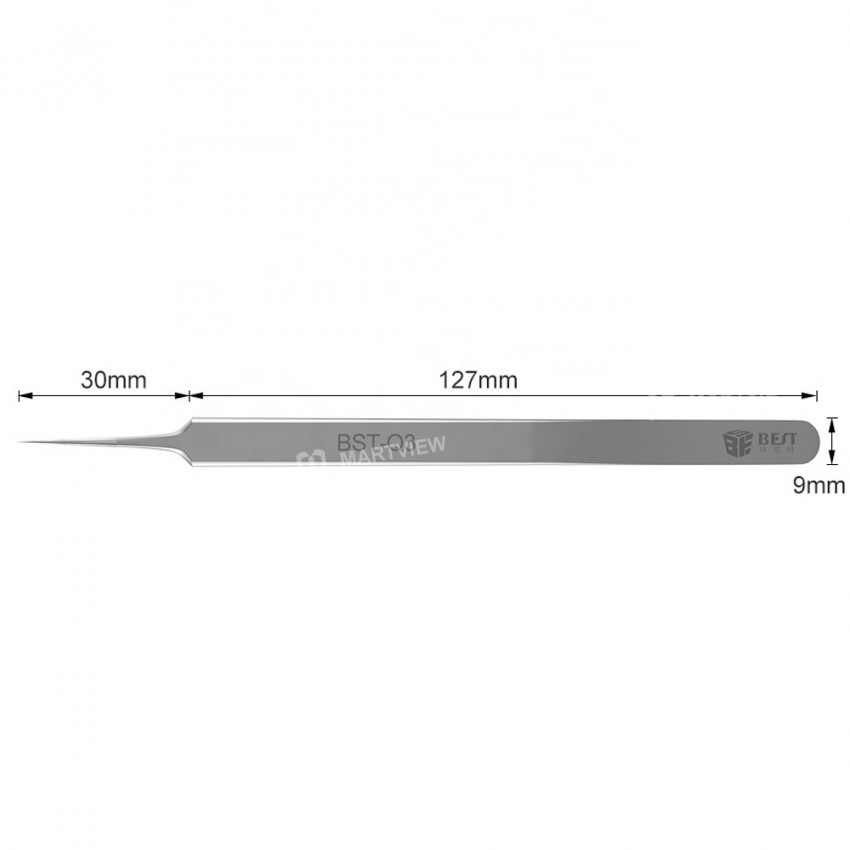 BST-Q3 / Q5 Stainless Steel Superfine Pointed Precision Fly Line Tweezers