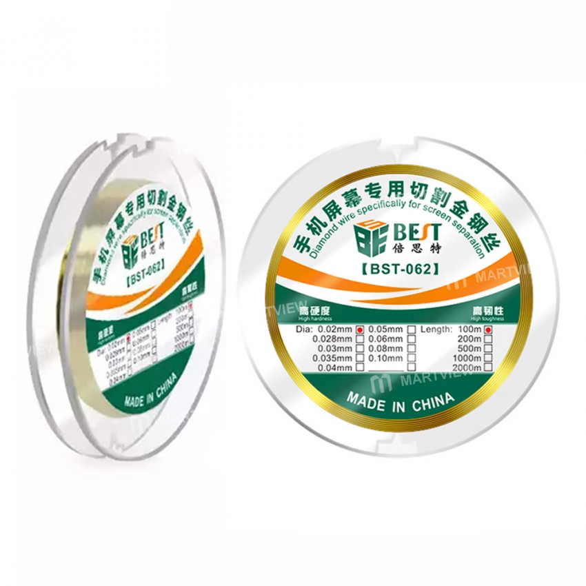 BST-062 100M Cutting Diamond Wire for LCD Display Screen Separator Repair