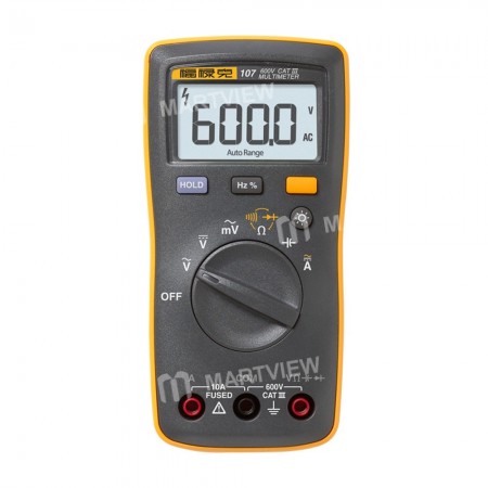Fluke 107 Palm-sized Portable Digital Voltage Resistance Capacitance Multimeter AC/DC Volts Meter