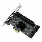 16Port PCIe to SATA Controller Expansion Card PCI-E3.0 SATA 3.0 X4 Interface with Bracket for Chia M