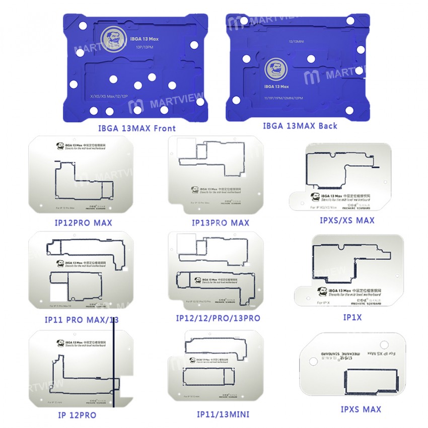 mechanic ibga13-max-middle-layer-positioning-tin-planting-platform-for-iphone-x-to-13pro-max-11
