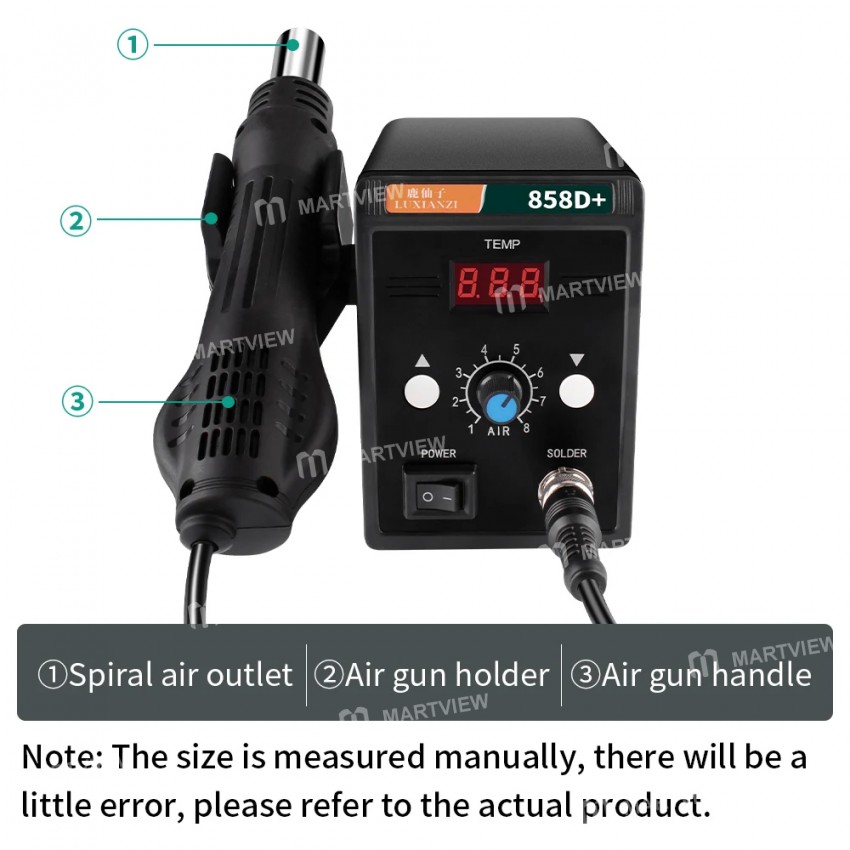 luxianzi 858d-700w-smart-sleep-lead-free-digital-display-hot-air-soldering-station-10