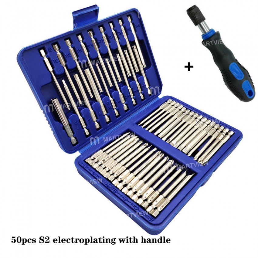 1 4-inch-hex-shank-s2-steel-75mm-super-long-magnetic-screwdriver-bits-set--50pcs-8