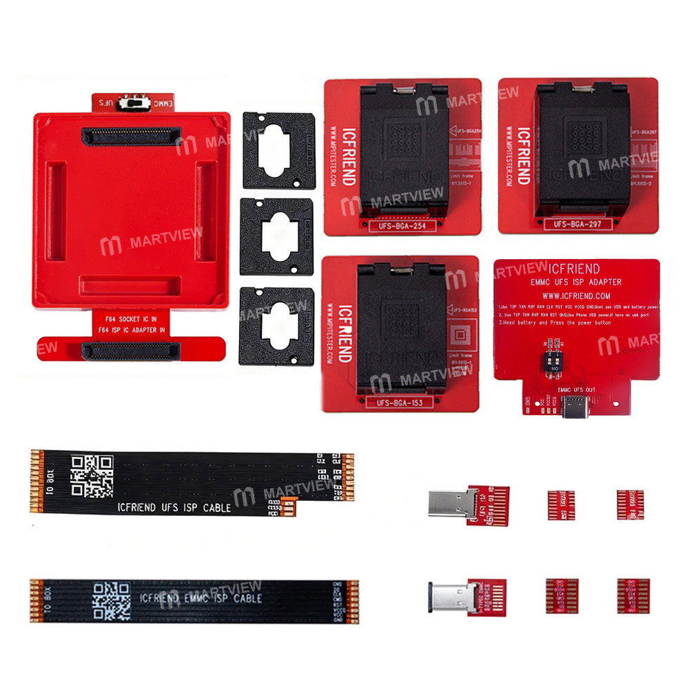 ICFriend F64 ISP Adapter Board + UFS153 + UFS254 + UFS297 + ISP Adapter + ISP Cable