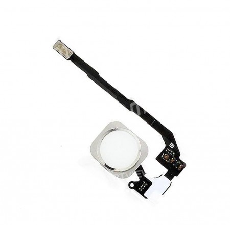 Replacement Home Button With Flex Cable For iPhone 5s - Silver