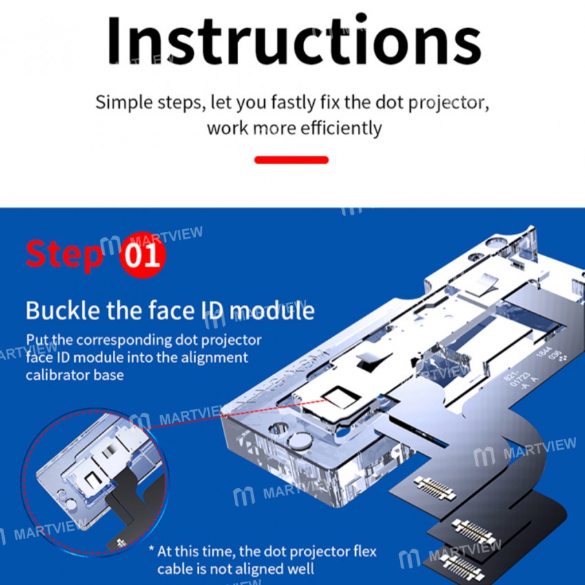 AiXun AX-C0X AX-C011 Dot Projector Lattice Face Precision Calibrator for iPhone X / Xs / Xs Max / XR