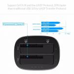 Orico 6228US3 Dual Bay HDD Docking Station with Offline Clone SATA to USB 3.0 for 2.5 / 3.5'' SSD HD