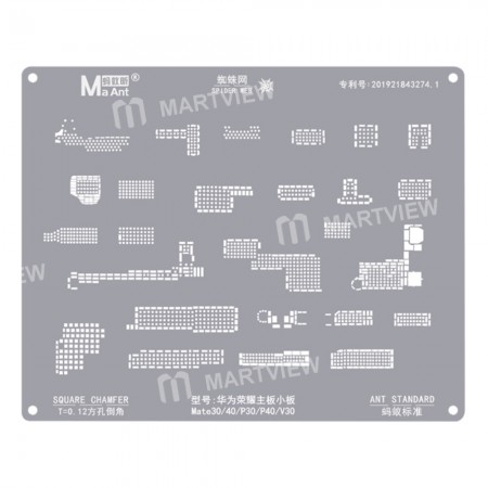 MaAnt Spider Web Stencil Net Square Chamfer Mainboard Small Board IC Net for Huawei Mate 30 / 40 / P30 / P40 / V30