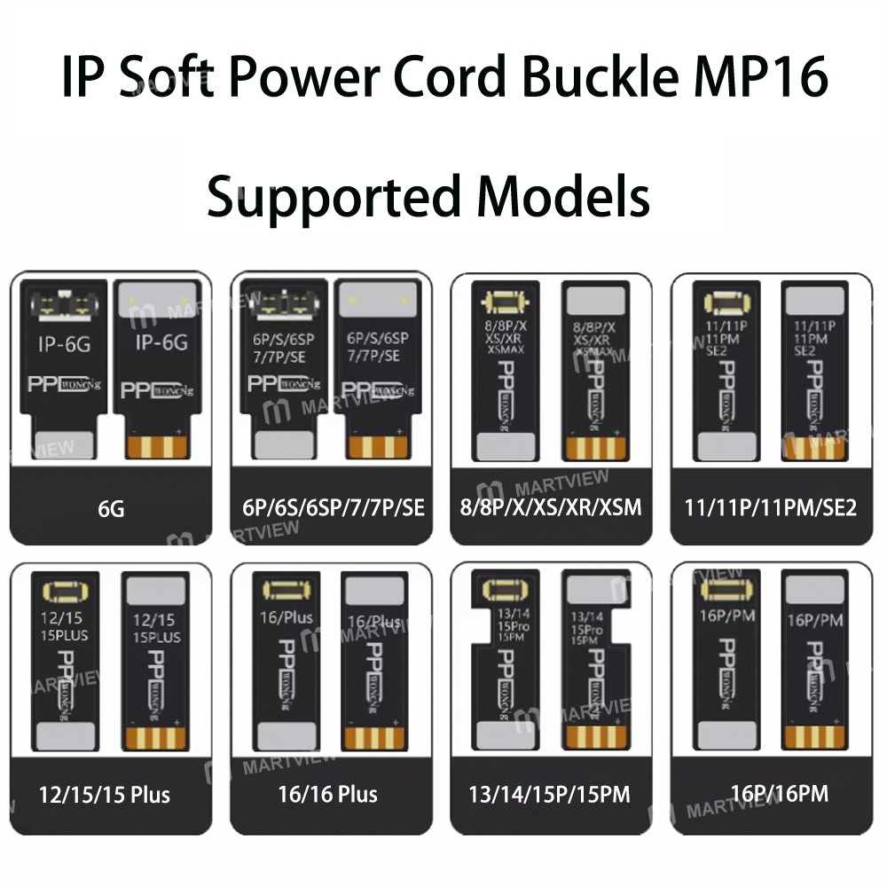 ppd mp16-series-motherboard-pcb-hard-buckle-battery-power-socket-for-iphone-6-to-16pro-max-3