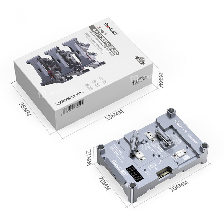 QianLi iCopy-S Double-Sided 4in1 Logic Baseband EEPROM Chip Non-removal for iPhone 7 / 7 Plus / 8 /