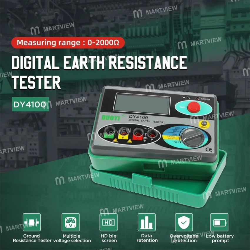 duoyi dy4100-0-2000-digital-earth-ground-resistance-meg-ohmmeter-4