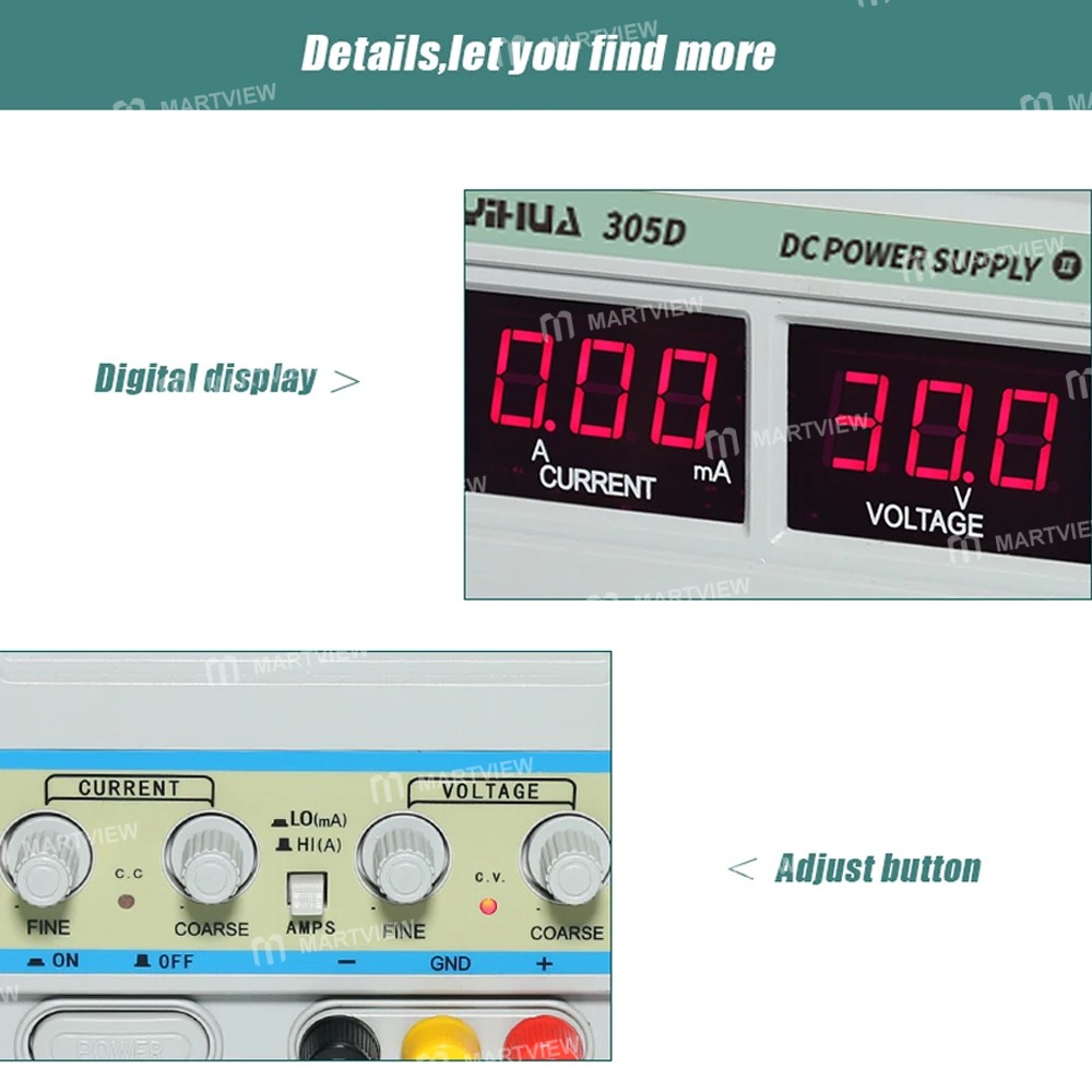 yihua 305d-ii-30v-5a-3-digital-display-high-precision-adjustable-dc-power-supply-8