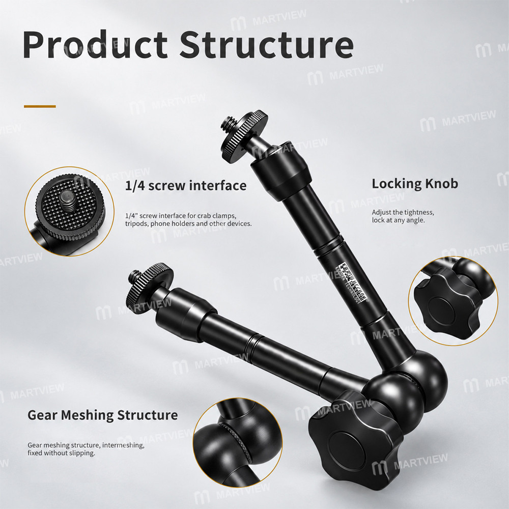 keguan t-22-multi-directional-magic-arm-bracket-compatible-with-cell-phone-camera-microscope-4