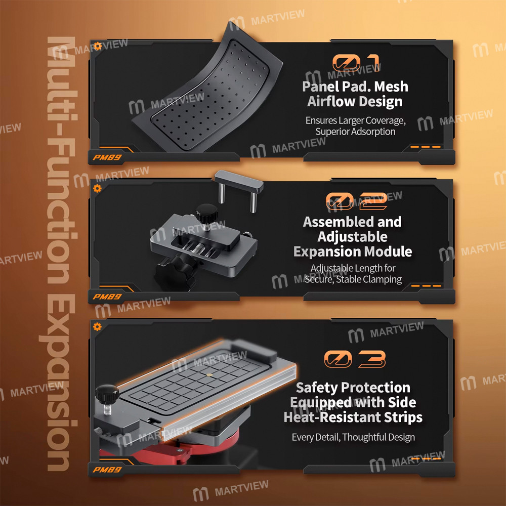 qianli pm89-7-inch-360-rotating-screen-heating-separator-with-built-in-suction-vacuum-pump-5