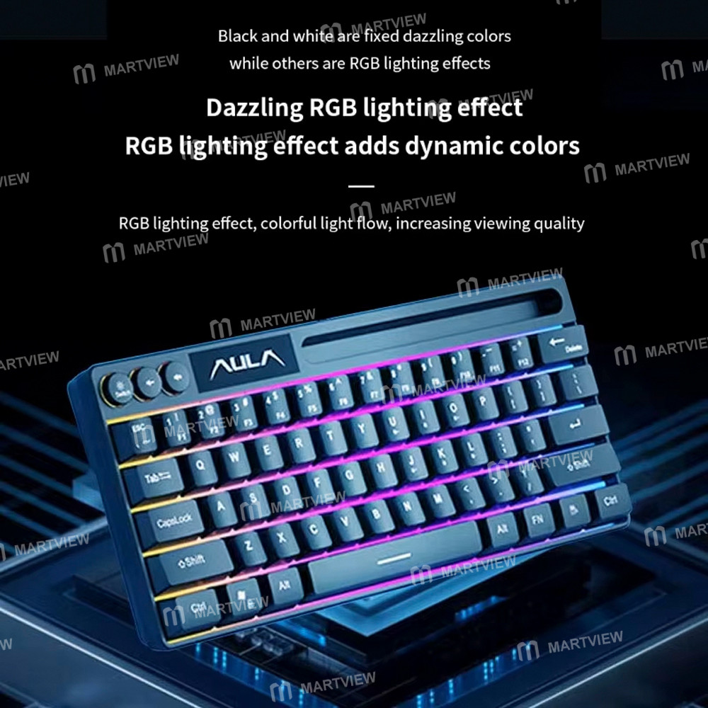aula f3061-wired-mini-64-key-color-lighting-effects-mechanical-keyboard-8