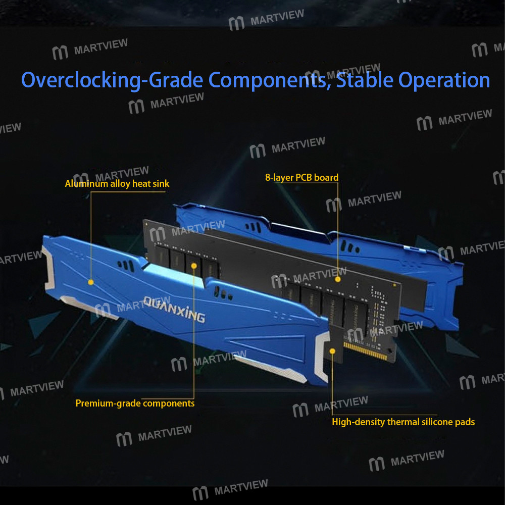 quanxing ddr4-64gb-32gbx2-3600mhz-desktop-memory-module-with-heat-spreader-4