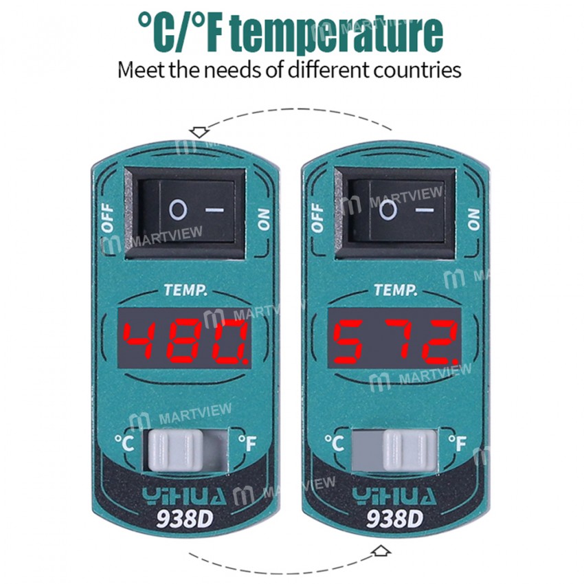 yihua 938d-portable-adjustable-digital-display-electric-soldering-station-5