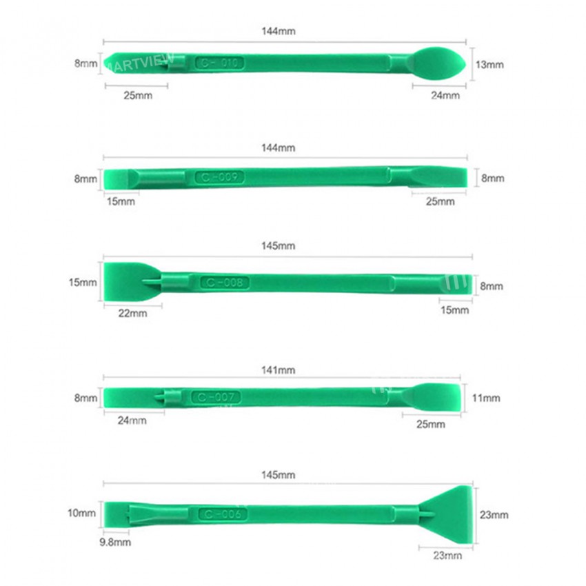 Relife RL-049C 10-in-1 High Hardness Bilateral Multifunctional Plastic Dismantling Rod Set