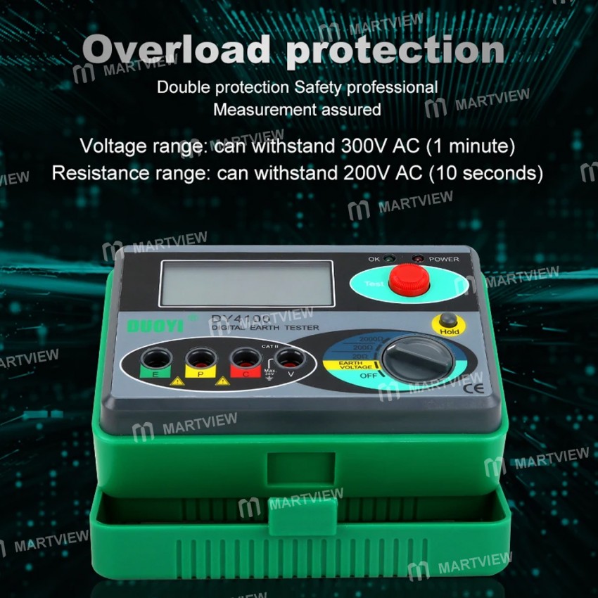 duoyi dy4100-0-2000-digital-earth-ground-resistance-meg-ohmmeter-8