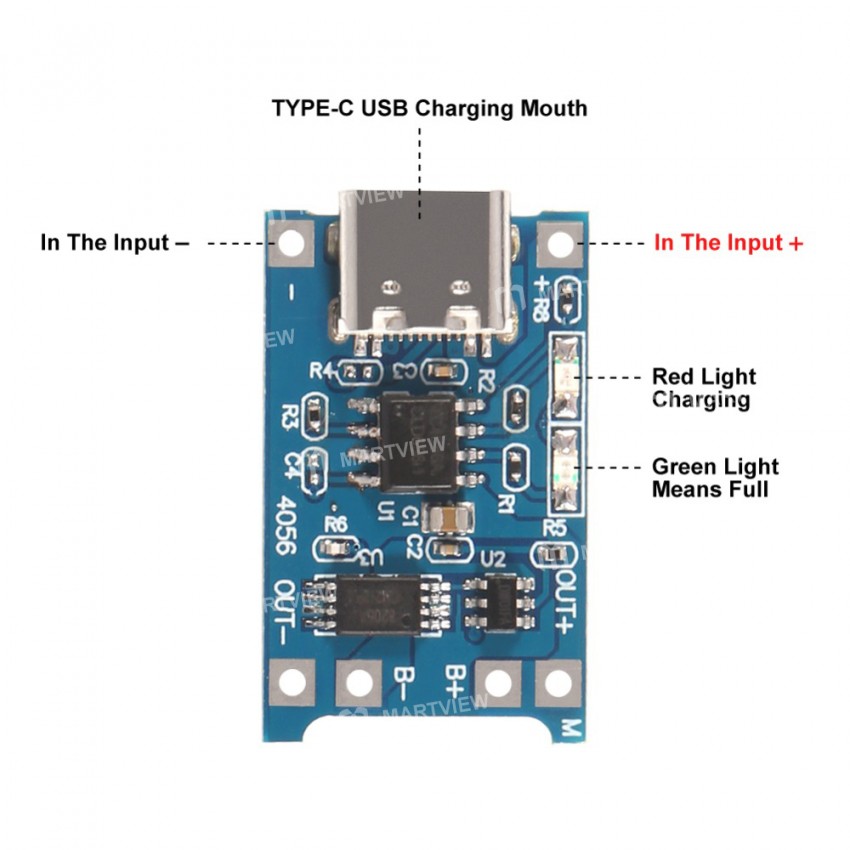 TP4056 Charging Power Module And 18650 lithium Battery Module MICRO / MINI / Type-c Interface