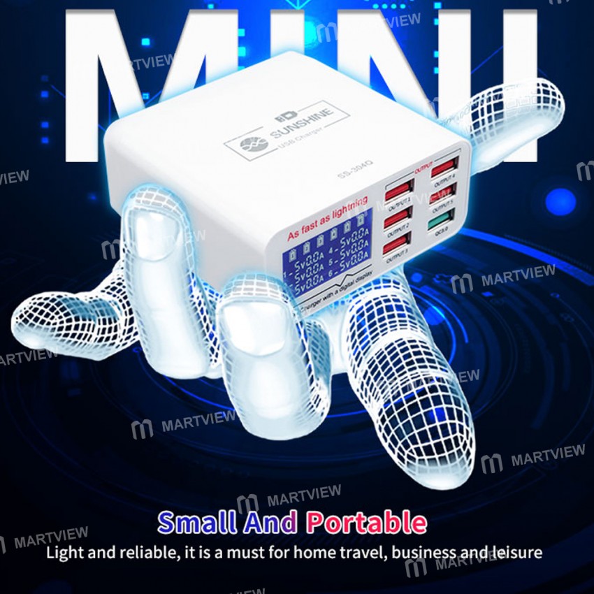 Sunshine SS-304Q 6 Port USB Smart Lightning Charger