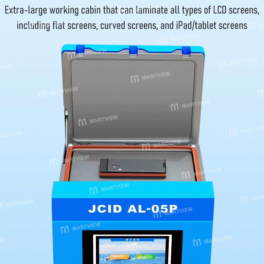 jcid al-05p-16-inch-3-in-1-laminating-defoaming--uv-curing-all-in-one-machine-for-edge--flat-screen-